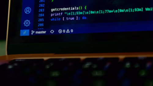 a computer screen with a blue background