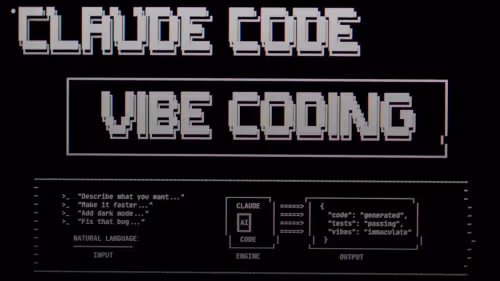 Claude code vibe coding diagram with text