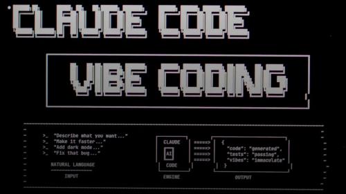 Claude code vibe coding diagram with text
