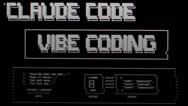 Claude code vibe coding diagram with text