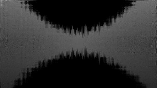Abstract grayscale waveform with dark background
