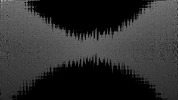 Abstract grayscale waveform with dark background
