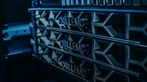 a close up of a server's nameplates on the side of a