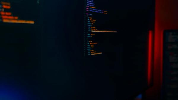 Computer screen displaying lines of code