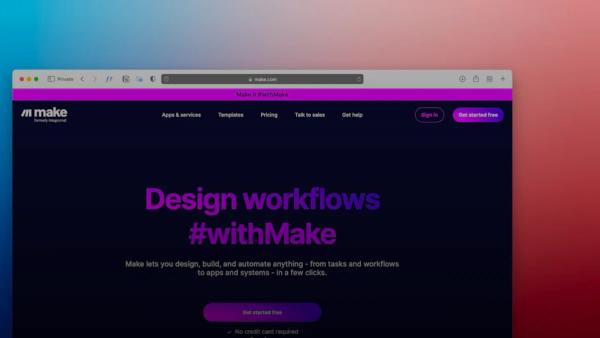 a web page with the words design workflows on it