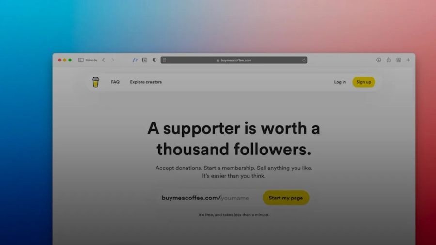 a computer screen with a message that reads, a support is worth a thousand followers