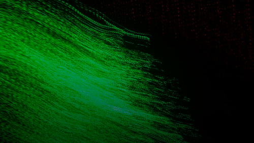 green and black abstract painting