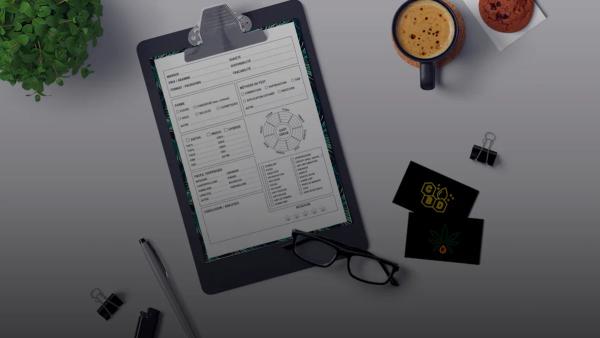 a clipboard with a checklist on it next to a cup of coffee and