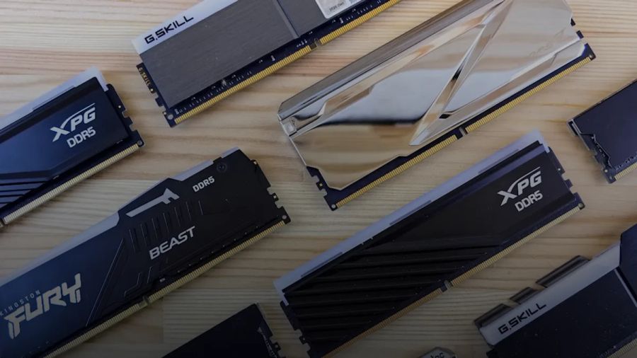 a bunch of different types of memory cards on a table