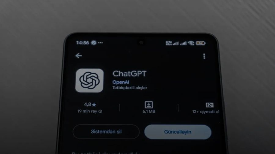 Smartphone screen displaying chatgpt app details