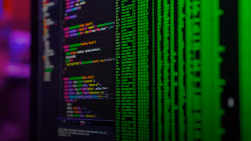 hacker terminal screen hex code disassembler — illustration for article on REA: Reverse Engineer Anything With