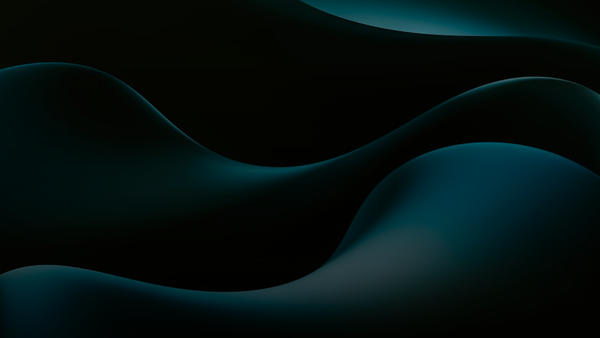 dark teal wavy shapes on black