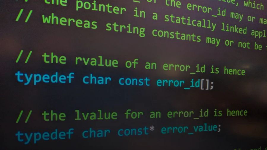 a close up of a computer screen with code on it