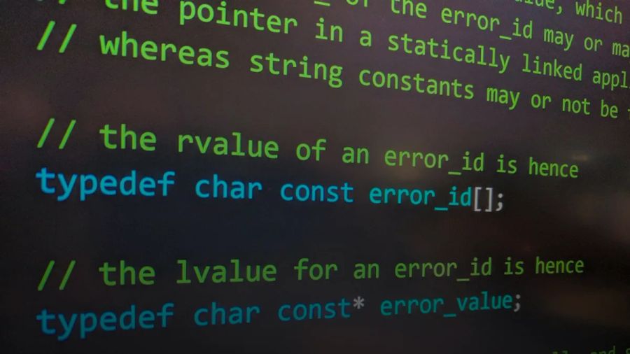 a close up of a computer screen with code on it