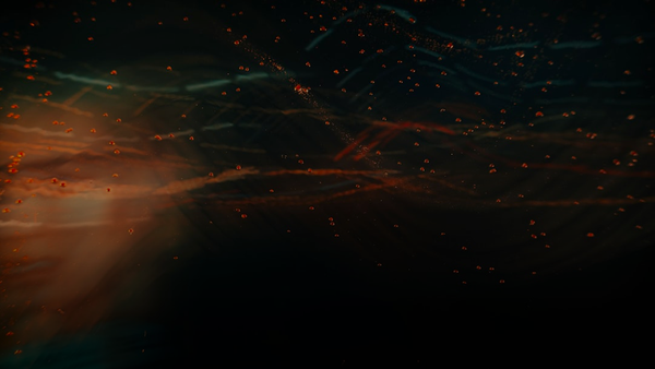 a blurry image of a bright orange and blue light