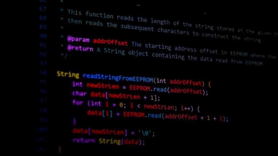 Code written on a screen, likely programming related