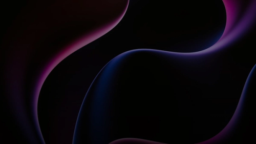 a black background with a pink and blue swirl