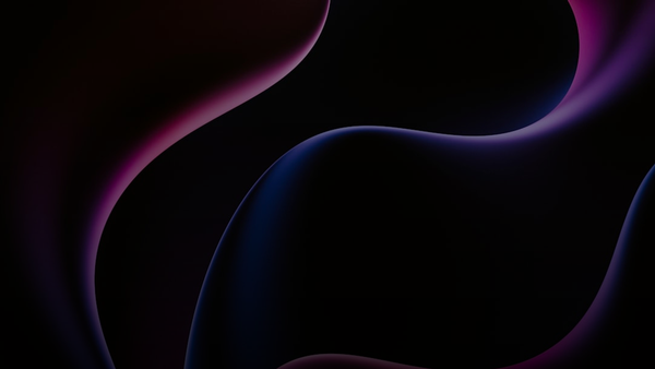 a black background with a pink and blue swirl
