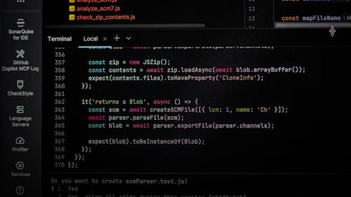 Computer screen displaying code and terminal output