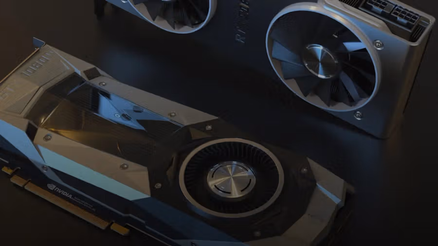 a close up of a graphics card on a table