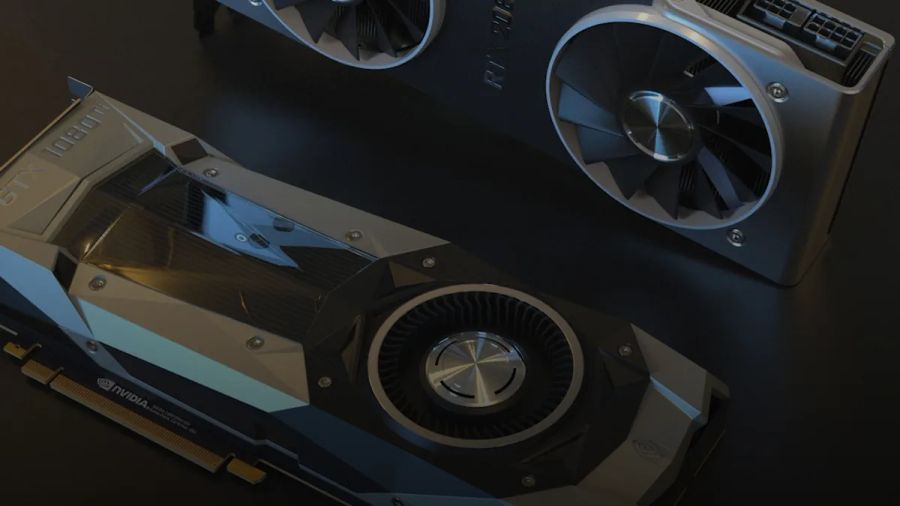 a close up of a graphics card on a table