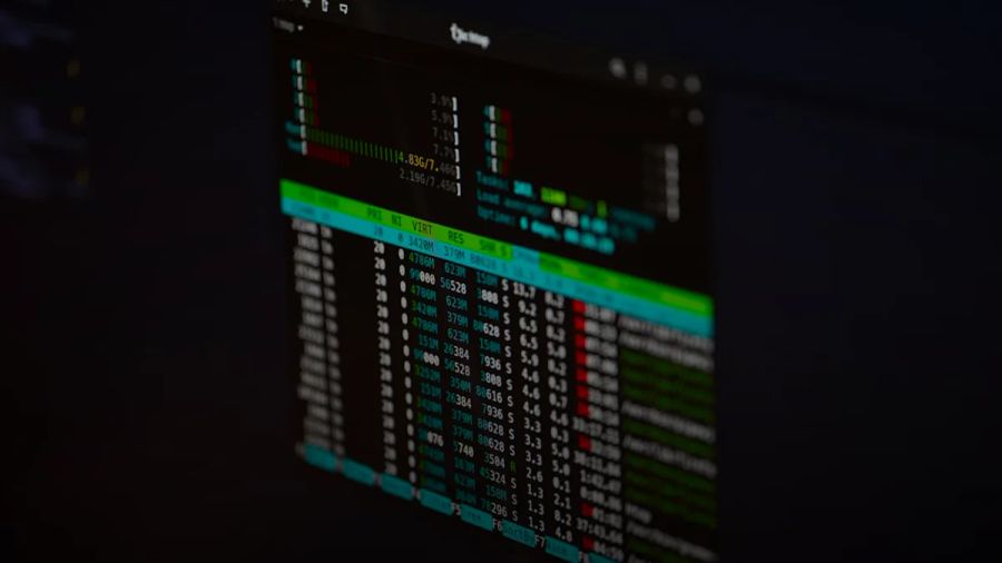 a computer screen with a lot of data on it