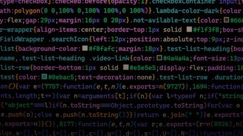 a computer screen with a lot of text on it