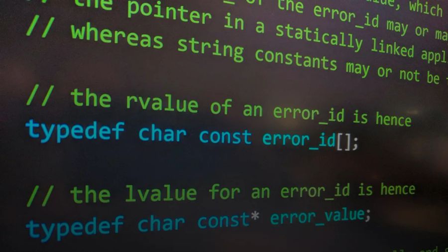 a close up of a computer screen with code on it