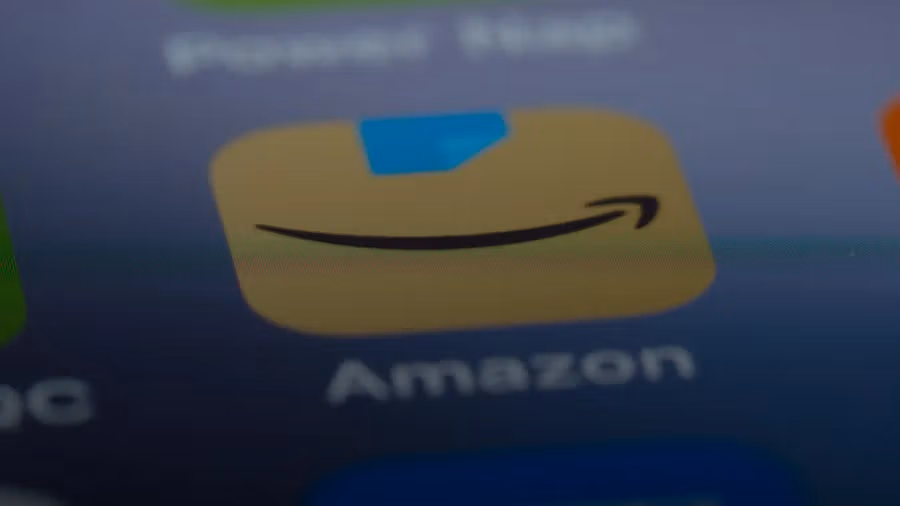 a close up of the amazon app logo