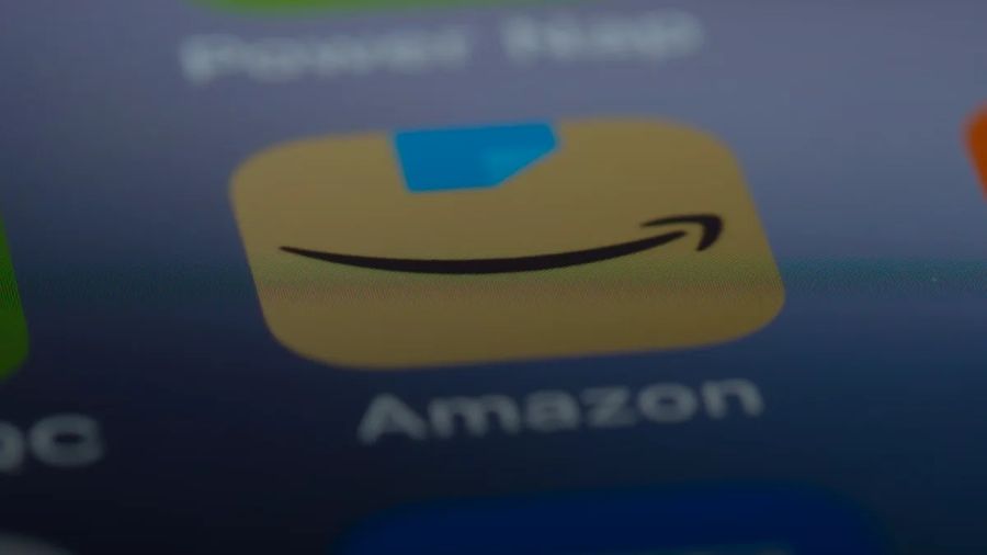 a close up of the amazon app logo