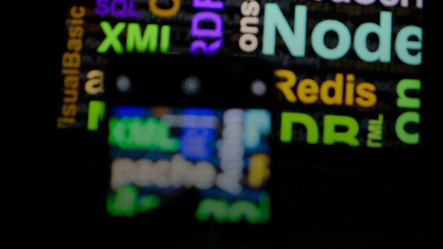 a close up of a cell phone with a lot of words on it