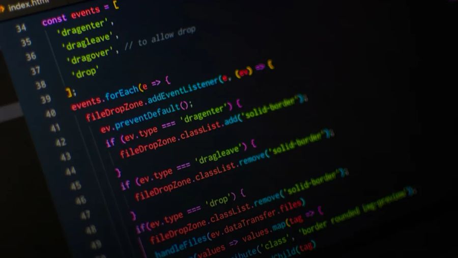 monitor displaying index.html codes