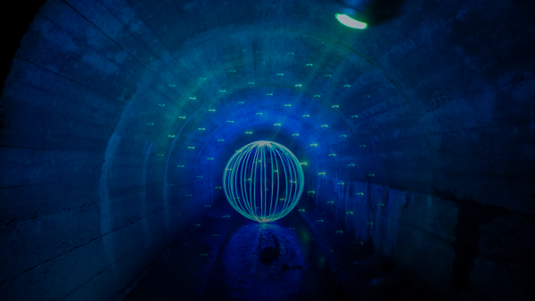 blue light ball