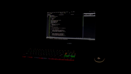 black flat screen computer monitor