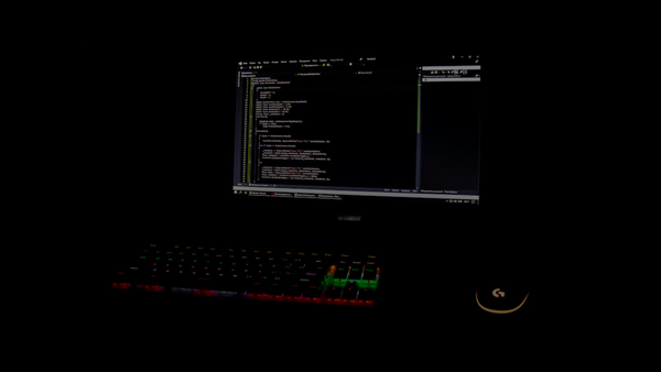 black flat screen computer monitor