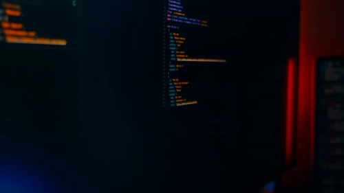Computer screen displaying lines of code