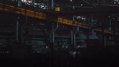 A factory filled with lots of machines and machinery