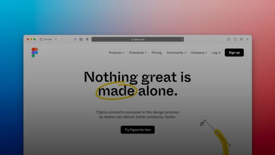 a computer screen with the words nothing great is made alone