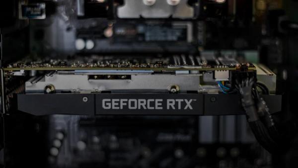selective focus photography of GEFORCE RTX graphics card