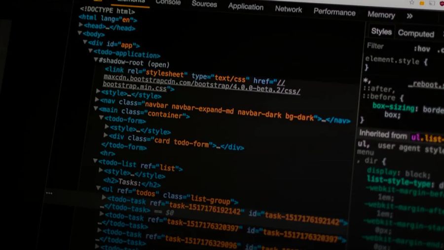 computer source code screengrab