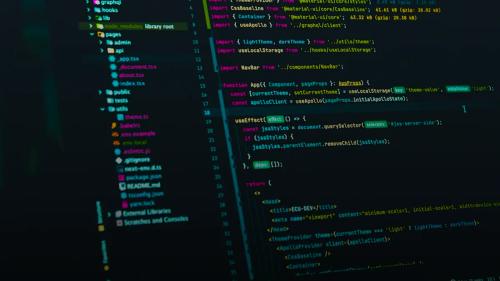 code editor displaying react source code
