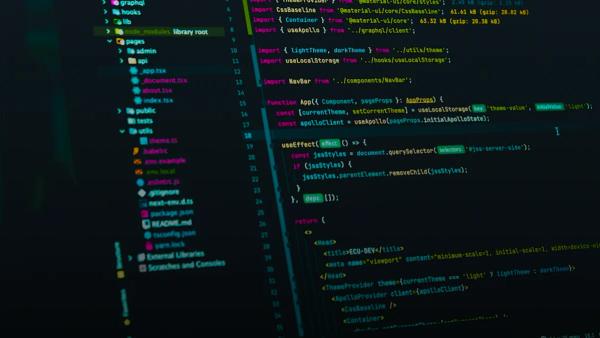 code editor displaying react source code