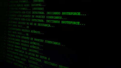 Green text displaying code on a dark computer screen