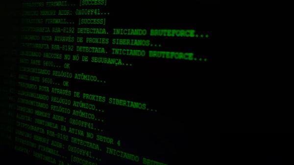 Green text displaying code on a dark computer screen