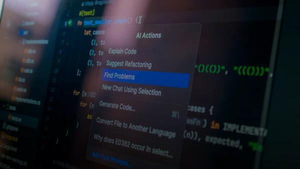 Computer screen displaying code with a context menu